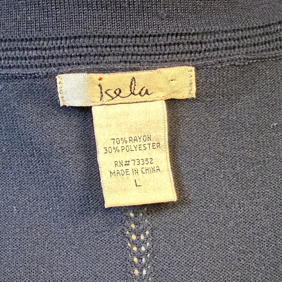 Women's Navy Open-Front Cardigan Size Large - Picture 9 of 10